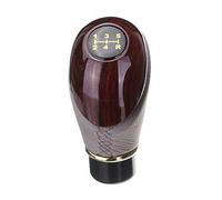 MEXWLOP For VW, for Golf, for Lada, for Kia, perilla de palanca cambios transmisión Manual MT madera melocotón cuero PU Universal Perilla de cambio de marchas para coche(Grey)