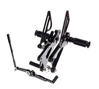 MEXWLOP for, YZF R6 2003 2004 2005 2006 2007 2008 2009 2010 2011 2012 2013 2014 2015 2016 Reposapiés Traseros Pedales Ajustables Carreras Reposapiés para motocicleta(R6 06 16 Black)