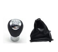 MEXWLOP Funda de cuero for palanca de cambios de coche, for Mazda, 6 M6 2002 2003 2004 2005 2006 2007 Pomo de palanca de cambios(BLACK 5 Speed A+c)