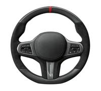 MEXWLOP Funda for Volante de Coche, for, for G30 G31 G32 G20 G21 G11 G12 G14 G15 G16 X3 G01 X4 G02 X5 G05 X7 G07 Agarre de la cubierta del volante del coche(BLACK Orange Thread)