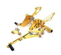 MEXWLOP GSF 1250 BANDIT 2007 2008 2009 2010 2011 GSX Reposapiés traseros ajustables for motocicleta Estriberas traseras Reposapiés para motocicleta(Gold)