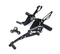 MEXWLOP GSF 1250 BANDIT 2007 2008 2009 2010 2011 GSX Reposapiés traseros ajustables for motocicleta Estriberas traseras Reposapiés para motocicleta(Schwarz)