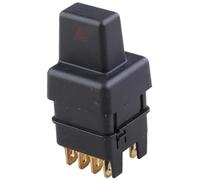 MEXWLOP Interruptor de luces emergencia intermitentes, for Fiat Uno, accesorio for automóvil 1818592800 Interruptor de peligro del tablero