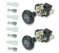 MEXWLOP Interruptor de luz universal for carrito de golf, for EZ-GO Club Car Yama-ha, botón de encendido y apagado de 12 V y 15 A, paquete de 2 Unidad de interruptor de faros de coche