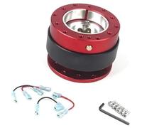 MEXWLOP Jefe del Cubo del Volante Adaptador de Cubo liberación rápida para Volante Coche Aluminio, Accesorios Kit Boss a presión(Black Logo Red)