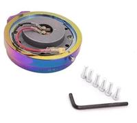 MEXWLOP Jefe del Cubo del Volante Kit Boss de Adaptador Cubo a presión liberación rápida para Volante Coche Aluminio(Black Neo Chrome)
