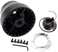 MEXWLOP Jefe del Cubo del Volante para E30 Negro Racing Adaptador de Cubo para Volante Boss Kit HUB-E30 bujes Coche