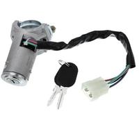 MEXWLOP Kit de ensamblaje de cilindro de bloqueo de interruptor de encendido compatible for Peugeot, J5 1981-1994, reemplazo de interruptor de llave de cilindro de bloqueo de encendido de tono platead