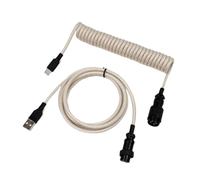 MEXWLOP LANO-Teclado mecánico en Espiral Paracord Personalizado, Cable de Resorte de Datos Tipo C, Bobina de Aviador GX16, Cable en Espiral USB C for Juegos Cable para portón Trasero(Newest 3)