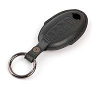 MEXWLOP Llavero de Coche de 4 Botones, for Nissan, Frontier Kicks Altima Maxima, for Murano, Pathfinder, Protector de Funda remota con Anillo de Cuero Funda para Llave de Coche