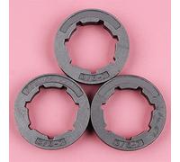 MEXWLOP Lote de 3 piñones for motosierra Husqvarna, 394, 254, 257, 266, 268, 281, 288, 357, 359, 365, 372, 181, paso de 3/8, 7 dientes estriados Piñón de llanta para motosierra
