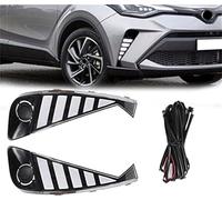 MEXWLOP Luz de circulación diurna for coche, blanca, for Toyota, C-HR CHR 2020 2021 2022, LED DRL, luz giro amarilla, antiniebla, accesorios impermeables Conjunto de luces antiniebla para coche