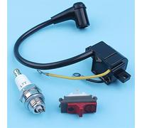 MEXWLOP Módulo de bobina de encendido de tipo antiguo, interruptor de apagado, kit de bujías, for Husqvarna, 266 162 66 61, for JONSERED, 630 670, motosierra 501516201 Kit de interruptor de motosierra
