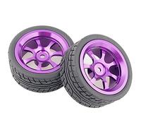 MEXWLOP Neumáticos de Goma for Ruedas Aluminio, for HSP, for HPI, 1:10, Coche Carretera RC 107P-6017-107P-8014 Neumáticos de Control Remoto de Alto Agarre(107P-8003)