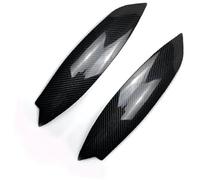 MEXWLOP Par de faros delanteros, párpados tipo ceja, cubierta embellecedora cromada, para Vw, para Golf 5 Mk5 Gti R 2005 2006 2007 cubierta del párpado del faro del vehículo(BLACK Carbon Look)