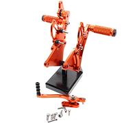 MEXWLOP Pedal de estribo trasero for motocicleta, for Buell, XB9S XB12S XB9R XB12R XB 9, estriberas traseras aleación aluminio ajustables, reposapiés Reposapiés para motocicleta(Orange)