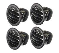MEXWLOP Rejilla de ventilación cromada/negra for aire acondicionado, compatible con Opel, D Mk3 y, 13417363 2201099 Rejilla de salida del aire acondicionado del coche(4pcs Black)