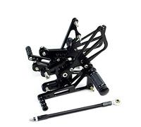 MEXWLOP Reposapiés ajustables traseros GSXR1000 GSXR GSX-R 1000 K7 K8 2007 2008 GSX R1000 GSX-R1000 Reposapiés para motocicleta(Schwarz)