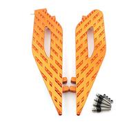 MEXWLOP Reposapiés delanteros Pedales Plataformas de suelo pie Touring FLTR Road King Glide FLHT Electra FLHTCI Lado del conductor Reposapiés para motocicleta(Orange)