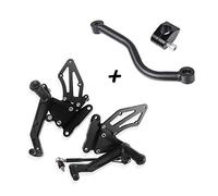 MEXWLOP Reposapiés trasero for motocicleta, reposapiés for pasajero, pedal, estribera trasera, juego + soporte de montaje, for, G310R 2017-2018, color negro Reposapiés para motocicleta(Schwarz)