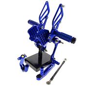 MEXWLOP Reposapiés trasero invertido CNC compatible con 749 999 748 919 996 998 GP Shifter ajustable for motocicleta Reposapiés para motocicleta(Blue)