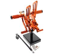 MEXWLOP Reposapiés trasero invertido CNC compatible con CBR600F CBR 600F F1 F2 F3 1987-2007 de motocicleta ajustables palanca cambios GP Reposapiés para motocicleta(Orange)