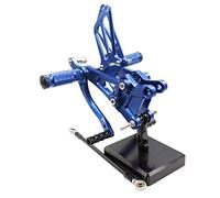 MEXWLOP Reposapiés trasero invertido CNC compatible con CBR600F CBR 600F F1 F2 F3 1987-2007 de motocicleta ajustables palanca cambios GP Reposapiés para motocicleta(Blue)