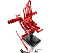 MEXWLOP Reposapiés trasero invertido CNC compatible con CBR600F CBR 600F F1 F2 F3 1987-2007 de motocicleta ajustables palanca cambios GP Reposapiés para motocicleta(Rot)