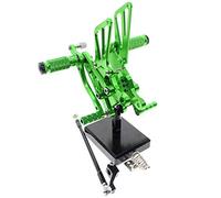 MEXWLOP Reposapiés trasero invertido CNC compatible con CBR600F CBR 600F F1 F2 F3 1987-2007 de motocicleta ajustables palanca cambios GP Reposapiés para motocicleta(Green)