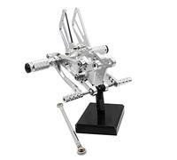MEXWLOP Reposapiés trasero invertido CNC compatible con CBR600F CBR 600F F1 F2 F3 1987-2007 de motocicleta ajustables palanca cambios GP Reposapiés para motocicleta(Silver)
