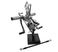 MEXWLOP Reposapiés trasero invertido CNC compatible con CBR600F CBR 600F F1 F2 F3 1987-2007 de motocicleta ajustables palanca cambios GP Reposapiés para motocicleta(Grey)