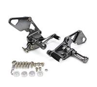 MEXWLOP Reposapiés traseros ajustables CNC, estriberas, for, MT-07 FZ-07 FZ MT 07 FZ07 MT07 2013-2020 2016 2017 2018 2019 Reposapiés para motocicleta(Titanium)