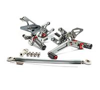 MEXWLOP Reposapiés traseros ajustables de aluminio CNC CBR1000RR CBR 1000RR 2008 2009 2010 2011 2012 2013 2014 Reposapiés para motocicleta(Grey)