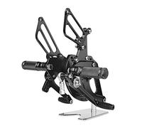 MEXWLOP Reposapiés traseros ajustables de aluminio CNC for motocicleta, izquierda y derecha, juego estriberas traseras 2017-2018 CBR250RR CBR 250 RR Reposapiés para motocicleta(Schwarz)