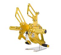 MEXWLOP Reposapiés traseros ajustables de aluminio CNC for motocicleta, izquierda y derecha, juego estriberas traseras 2017-2018 CBR250RR CBR 250 RR Reposapiés para motocicleta(Gold)