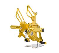 MEXWLOP Reposapiés traseros ajustables de aluminio CNC for motocicleta, izquierda y derecha, juego estriberas traseras 2017-2018 CBR250RR CBR 250 RR Reposapiés para motocicleta(Gold)