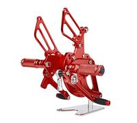 MEXWLOP Reposapiés traseros ajustables de aluminio CNC for motocicleta, izquierda y derecha, juego estriberas traseras 2017-2018 CBR250RR CBR 250 RR Reposapiés para motocicleta(Rot)