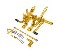 MEXWLOP Reposapiés traseros ajustables de aluminio CNC for motocicleta MT 09, estriberas for, MT-09 MT09 FZ-09 FZ09 2013-2016 Reposapiés para motocicleta(Gold)