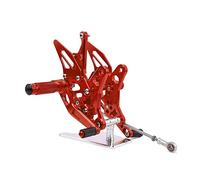 MEXWLOP Reposapiés traseros ajustables de aluminio for motocicleta, estriberas, pedales, reposapiés SV650 SV650S SV650X 2016 2017 2018 2019 Reposapiés para motocicleta(Rot)