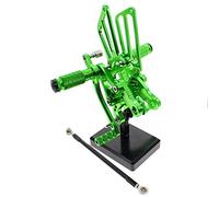 MEXWLOP Reposapiés traseros ajustables for motocicleta, reposapiés, estriberas, pedales, compatible con CBR919RR SC33 CBR 919 RR 1996 1997 1998 1999 Reposapiés para motocicleta(Green)