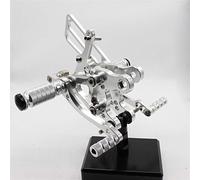 MEXWLOP Reposapiés traseros ajustables for motocicleta, reposapiés, estriberas, pedales, compatible con CBR919RR SC33 CBR 919 RR 1996 1997 1998 1999 Reposapiés para motocicleta(Silver)