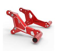 MEXWLOP Reposapiés traseros delanteros for motocicletas eléctricas de aluminio CNC Billet, estriberas traseras, SOCO for todos los modelos Reposapiés para motocicleta(Rot)
