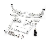 MEXWLOP Reposapiés traseros for motocicleta TNT125 TNT135 TNT 125 135 2016 2017 2018 2019 2020 de aluminio ajustables Reposapiés para motocicleta(Silver)