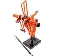 MEXWLOP Se adapta a CB400SF CB400 VTEC SPEC CB 400 1990-1997 Reposapiés trasero ajustable de aluminio CNC for motocicleta Reposapiés para motocicleta(Orange)