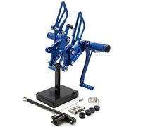 MEXWLOP Se adapta a CBR954RR CBR929RR 2000 2001 2002 2003 Reposapiés de aluminio ajustable for motocicleta, estribo trasero, juego, reposapiés, pedal Reposapiés para motocicleta(Blue)