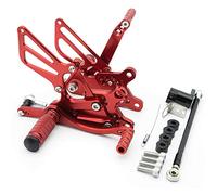MEXWLOP Se adapta a CBR954RR CBR929RR 2000 2001 2002 2003 Reposapiés de aluminio ajustable for motocicleta, estribo trasero, juego, reposapiés, pedal Reposapiés para motocicleta(Rot)