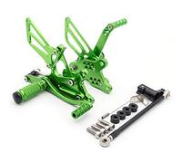 MEXWLOP Se adapta a CBR954RR CBR929RR 2000 2001 2002 2003 Reposapiés de aluminio ajustable for motocicleta, estribo trasero, juego, reposapiés, pedal Reposapiés para motocicleta(Green)