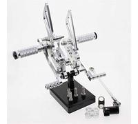 MEXWLOP Se adapta a CBR954RR CBR929RR 2000 2001 2002 2003 Reposapiés de aluminio ajustable for motocicleta, estribo trasero, juego, reposapiés, pedal Reposapiés para motocicleta(Silver)