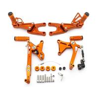 MEXWLOP Se adapta a Tnt125 Tnt 125 2016 2017 2018 2019 2020 Reposapiés trasero de motocicleta aleación aluminio CNC Estriberas pedal nuevas Reposapiés para motocicleta(Orange)