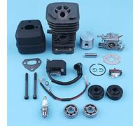 MEXWLOP Silenciador de bobina de encendido del carburador de pistón de cilindro de 38 mm for Husqvarna, 137 136 141, interruptor de parada de motosierra, junta de cojinete de cigüeñal Kit de interrupt